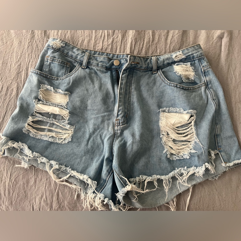 Distressed Denim Women Shorts